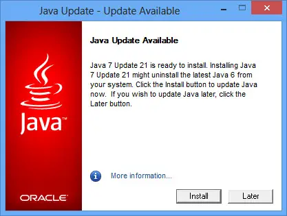 Java 7 Update 21 64 Bit